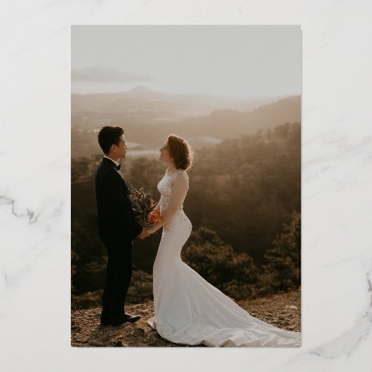 ゴシックダークバラ結婚フラワーの審美的な実在フォイル 箔招待状 (裏面)