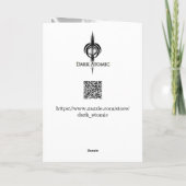 ゴシックダークバラ&スカル誕生日カード カード (裏面)