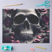 ゴシックダークバラ&スカル 薄葉紙 (クラフト)