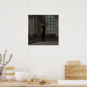 ゴシックダークファンタジーアフリカヴァンパイア女性 ポスター (キッチン)