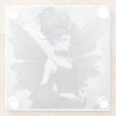 ゴシックダークフェアリーガールファンタジーアート ガラスコースター (裏面)