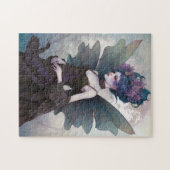 ゴシックダークフェアリーガールファンタジーアート ジグソーパズル (横)