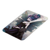 ゴシックダークフェアリーガールファンタジーアート マグネット (左側)