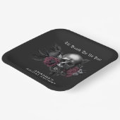 ゴシックダークフローラスカルハロウィーンブライダルシャワー ペーパープレート (傾斜あり)