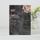 ゴシックダークフローラブライダルシャワー招待 招待状 (スタンド正面)