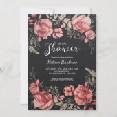 ゴシックダークムーディーズフローラブライダルシャワー 招待状 (正面)