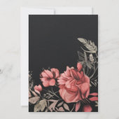 ゴシックダークムーディーズフローラブライダルシャワー 招待状 (裏面)