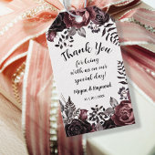 ゴシックダーク花模様ヴィンテージウェディングフライトギフトラベル ギフトタグ