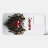 ゴシックダーク赤いハートヴィンテージフィリグリー Case-Mate iPhoneケース (裏面 (横))