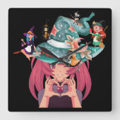 ゴシックダーリング スクエア壁時計 (正面)