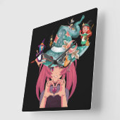 ゴシックダーリング スクエア壁時計 (傾斜)