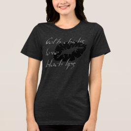 ゴシックチックラブブラックリップハロウィーンユーモア トライブレンドＴシャツ