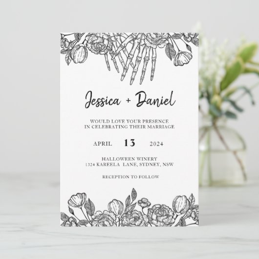 ゴシックティルティルデス結婚式招待状 招待状 (スタンド正面)