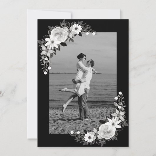 ゴシックティルデスDo米国パーティーフローラブライダルシャワー 招待状 (裏面)