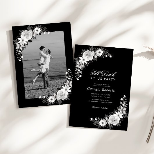 ゴシックティルデスDo米国パーティーフローラブライダルシャワー 招待状