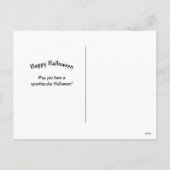 ゴシックティール(緑がかった色)フローラクロウハロウィーン シーズンポストカード (裏面)