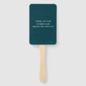 ゴシックティール(緑がかった色)花模様と金ゴールド結婚棺 ハンドファン (裏面)