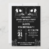 ゴシックテーマ、ハロウィーン誕生日パーティーの招待状 招待状 (正面)