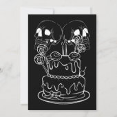 ゴシックテーマ、ハロウィーン誕生日パーティーの招待状 招待状 (裏面)