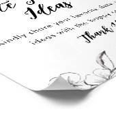 ゴシックデイトナイトアイディアサインブライダルシャワー ポスター (角)