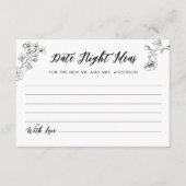 ゴシックデイトナイトアイディアブライダルシャワーカード エンクロージャーカード (正面)