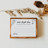 ゴシックデイトナイトアイディアブライダルシャワーカード エンクロージャーカード