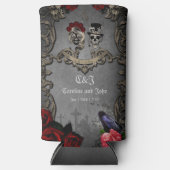 ゴシックデザインとクールスカル スリム缶クーラー (正面)