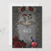 ゴシックデザインとクールスカル セーブザデート (裏面)