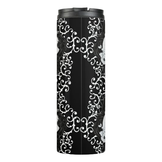 ゴシックデザインとスカルと黒バラ タンブラー (裏面)
