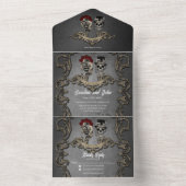 ゴシックデザインクールスカルf オールインワン招待状 (内側)