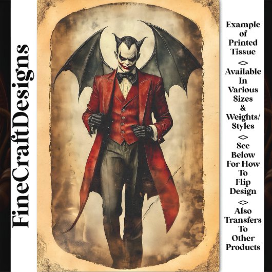 ゴシックデビルバンパイアシナイスタメイクアップBB3デコパージュ 薄葉紙