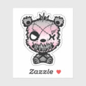 ゴシックデミギルプライド国旗の色付きクマ シール (シート)