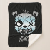 ゴシックデミボーイプライド旗色クマ シェルパブランケット (正面)