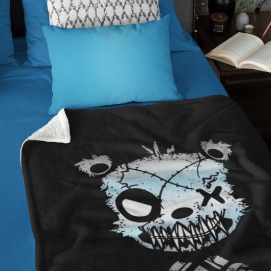 ゴシックデミボーイプライド旗色クマ シェルパブランケット