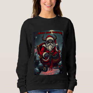 ゴシックデーモンサンタメリー ダーククリスマス スウェットシャツ