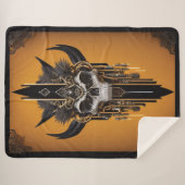 ゴシックトライバルスカルシェルパブランケット シェルパブランケット (正面(横))