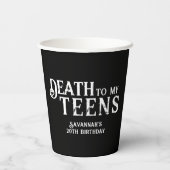 ゴシックトレンディーな20歳の誕生日おめでとう 紙コップ (裏面)