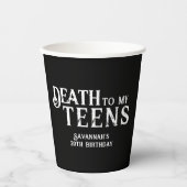 ゴシックトレンディーな20歳の誕生日おめでとう 紙コップ (正面)