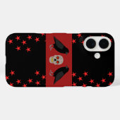 ゴシックドクロと守護の黒鴉 ハロウィン Case-Mate iPhoneケース (裏面 (横))
