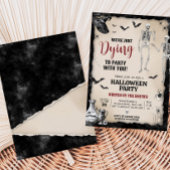 ゴシックドクロ ハロウィンパーティーに命を捧げて ハロウィンパーティー 招待状