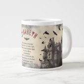 ゴシックドラキュラズキャッスルヴィンテージホラーハロウィーン ジャンボコーヒーマグカップ (正面右)