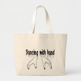 ゴシックドリップフォント「Dancing With Hand」ホラーTote Bag ラージトートバッグ