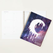 ゴシックドリップムーンホワイトシルエット銀河系 プランナー手帳 (ディスプレー)
