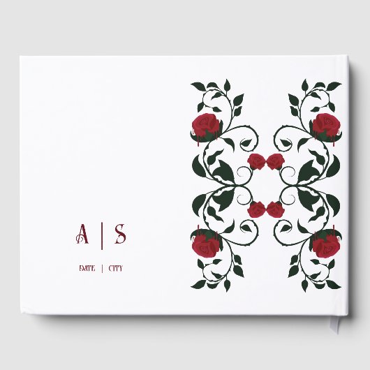 ゴシックドリップレッドローゼムーディーズ結婚ズ ゲストブック (裏面)