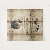 ゴシックハウスクリスマスパーティー写真背景 タペストリー (正面(横))