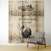ゴシックハウスクリスマスパーティー写真背景 タペストリー (インサイチュ)
