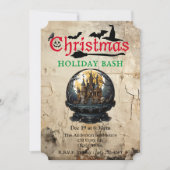 ゴシックハウスハロウィーンクリスマスホリデーバッシュ 招待状 (正面)