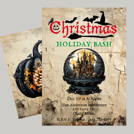 ゴシックハウスハロウィーンクリスマスホリデーバッシュ 招待状
