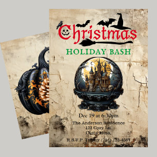 ゴシックハウスハロウィーンクリスマスホリデーバッシュ 招待状