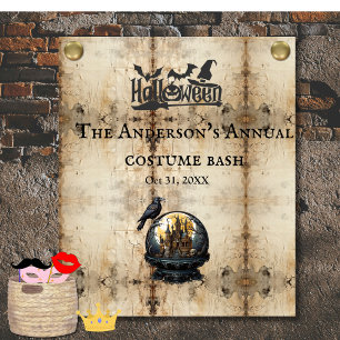 ゴシックハウスハローウィンパーティ写真背景 タペストリー